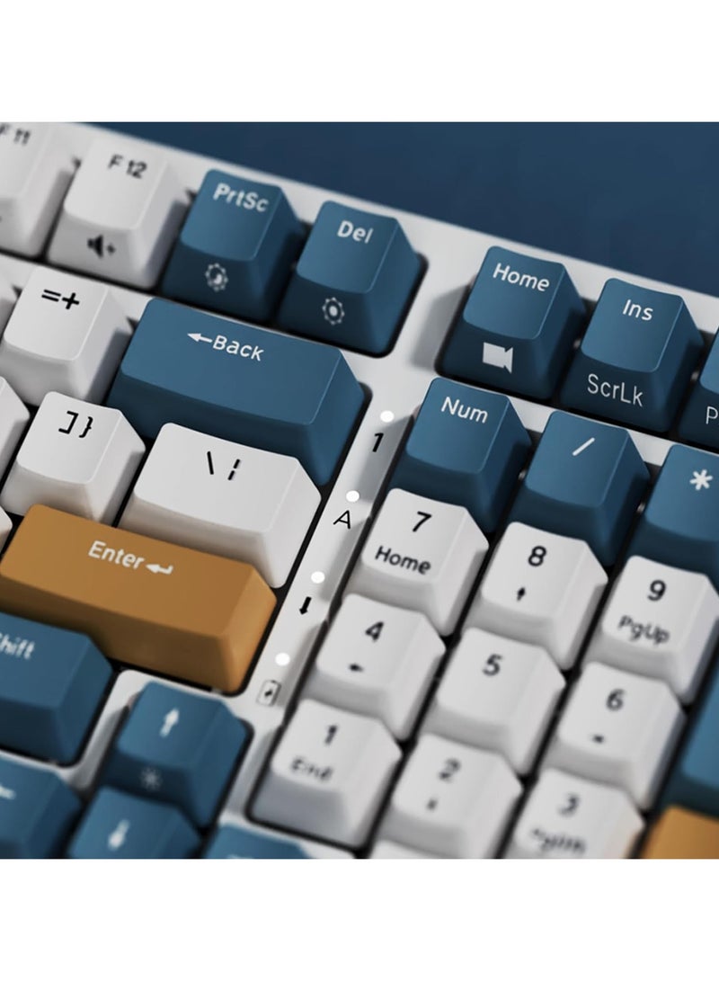 Royal Kludge - RK98 Tri - Mode 2.4G/BT5.1/USB-C 100 Keys Hot Swappable Brown Switches with Number Pad RGB Backlit 3750mAh Battery NKRO Gaming Keyboard Ergonomic Design Wireless Mechanical Keyboard - Image 1
