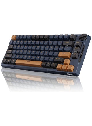 RKH81 Tri - Mode Wireless Mechanical Gaming Keyboard 2.4Ghz/BT5.1/USB-C Knob Control 75% Hot Swappable Gasket Mount with RGB Backlit 3750mAH Battery Sky Cyan Switch - pnsku/N70084782V/45/_/1718103684/762952ea-1903-4fe8-8c33-3e50525d180c