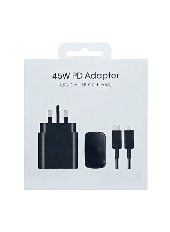 MARGOUN 45W USB C Super Fast Charger USB C Plug 45W with Type C Charger Cable Compatible with Type C Devices Black  - Image 2