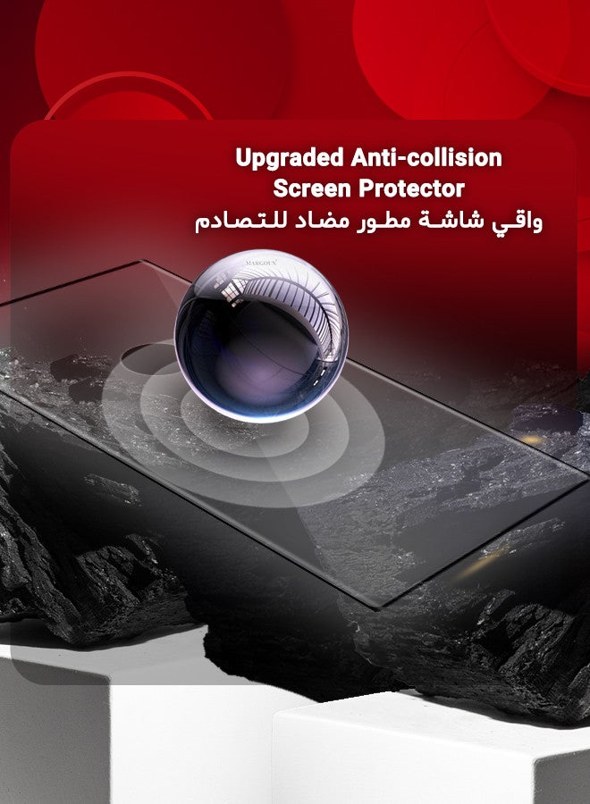 MARGOUN 2 Pack for Samsung Galaxy Note20 Ultra 5G Tempered Glass Screen Protector Anti-Scratch Case Friendly HD Clear Protective Film Clear - Image 4