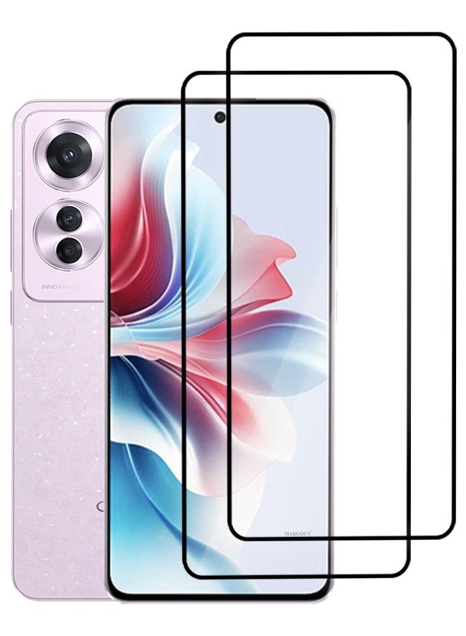 مارجون 2 Pack For Oppo Reno11 F Tempered Glass Screen Protector Anti-Scratch Case Friendly HD Clear Protective Film Clear - Image 1