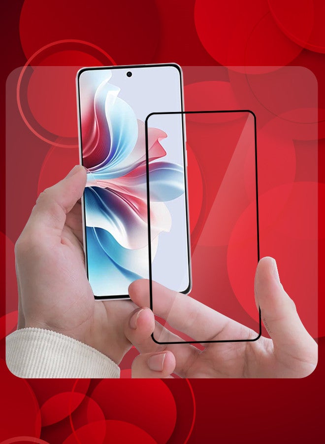 مارجون 2 Pack For Oppo Reno11 F Tempered Glass Screen Protector Anti-Scratch Case Friendly HD Clear Protective Film Clear - Image 2