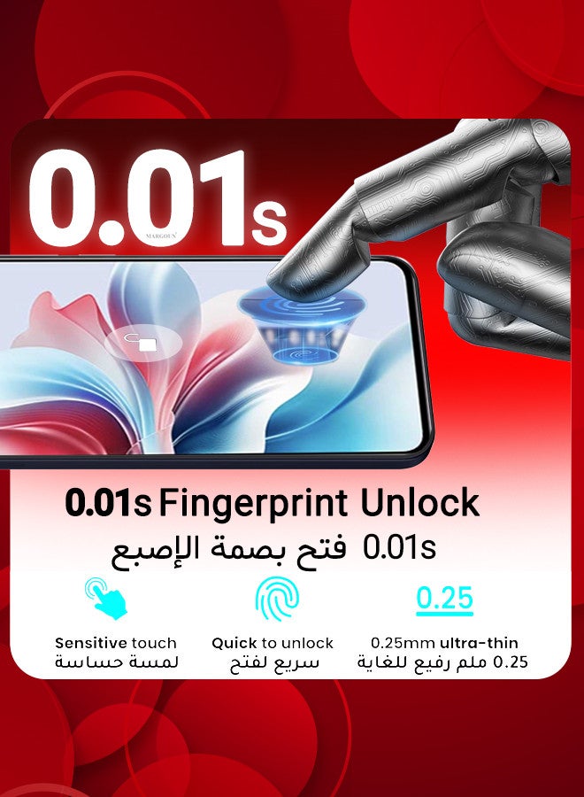 مارجون 2 Pack For Oppo Reno11 F Tempered Glass Screen Protector Anti-Scratch Case Friendly HD Clear Protective Film Clear - Image 5