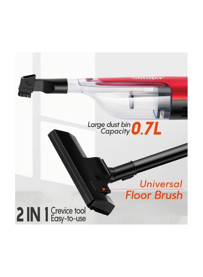Sonifer 2 In 1 Portable Vertical Electric Power Vacuum Cleaner 0.7 L 400 W SF-2238 Multicolor - Image 4
