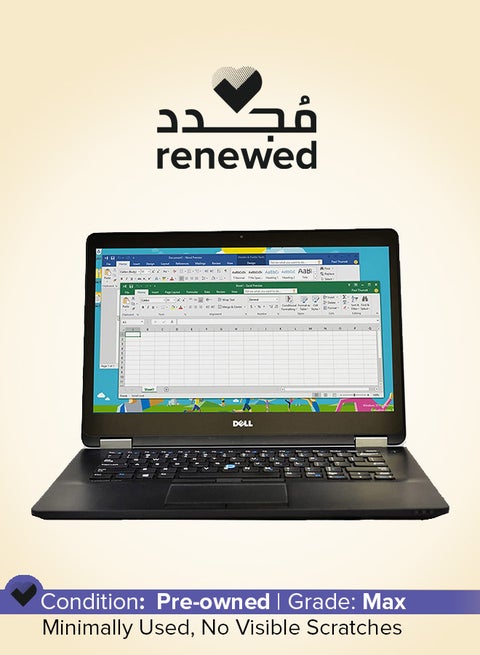 Renewed - Latitude E5470 Laptop With 14-Inch Display,Intel Core i7 Processor/6th Gen/16GB RAM/256GB SSD/Intel HD Graphics 620 English Black
