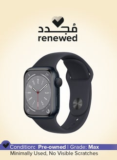 Renewed - Watch Series 8 GPS 45mm Midnight Aluminium Case Midnight Sport Band