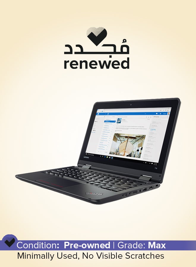 Lenovo - Renewed - Thinkpad 11e Yoga Laptop With 11.6-Inch HD Touch Screen Display,Intel Celeron/4th Gen/4GB DDR4 RAM/256GB SSD/Windows 10 Pro English Black - Image 1