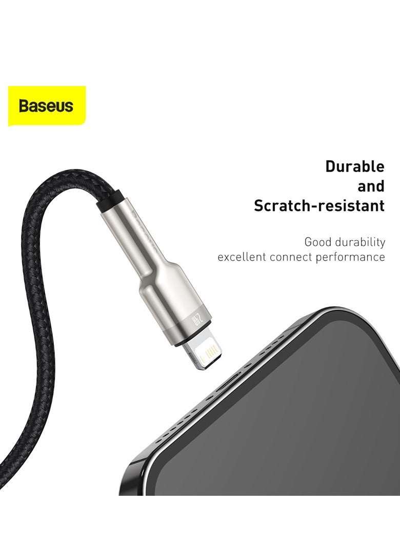 Short iPhone Charger Cable (0.25cm) Premium Nylon Braided Lightning Cables, iPhone Cable USB A to Lightning Cable for iPhone 14/14 Pro 14 pro Max, iPhone 8-14 All Series SE2/iPad for Car Black