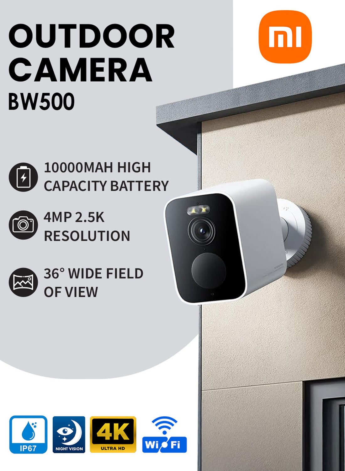Xiaomi Outdoor Camera Bw500 Full-Colour Night Vision Ip67
