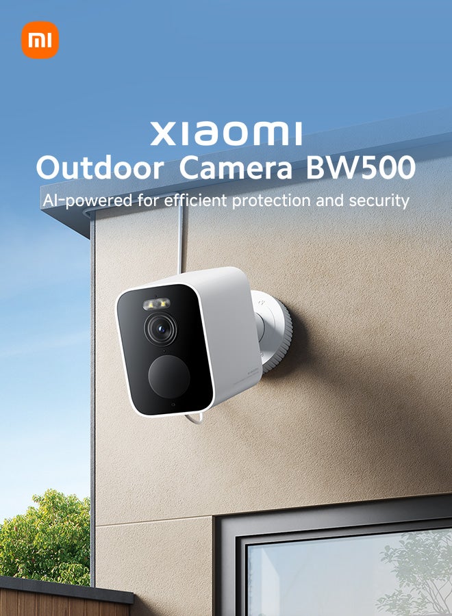 Xiaomi Outdoor Camera Bw500 | 2.5K Full-Colour Night Vision | Ip67 Dust And Water Resistance | 8Gb Built-In Storage | Encrypted Data Transmission | White - Image 2