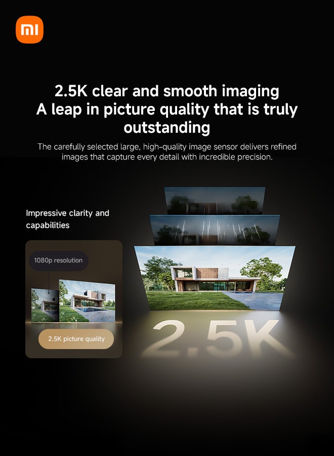 Xiaomi Outdoor Camera Bw500 | 2.5K Full-Colour Night Vision | Ip67 Dust And Water Resistance | 8Gb Built-In Storage | Encrypted Data Transmission | White - Image 4