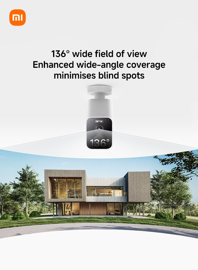 Xiaomi Outdoor Camera Bw500 | 2.5K Full-Colour Night Vision | Ip67 Dust And Water Resistance | 8Gb Built-In Storage | Encrypted Data Transmission | White - Image 5