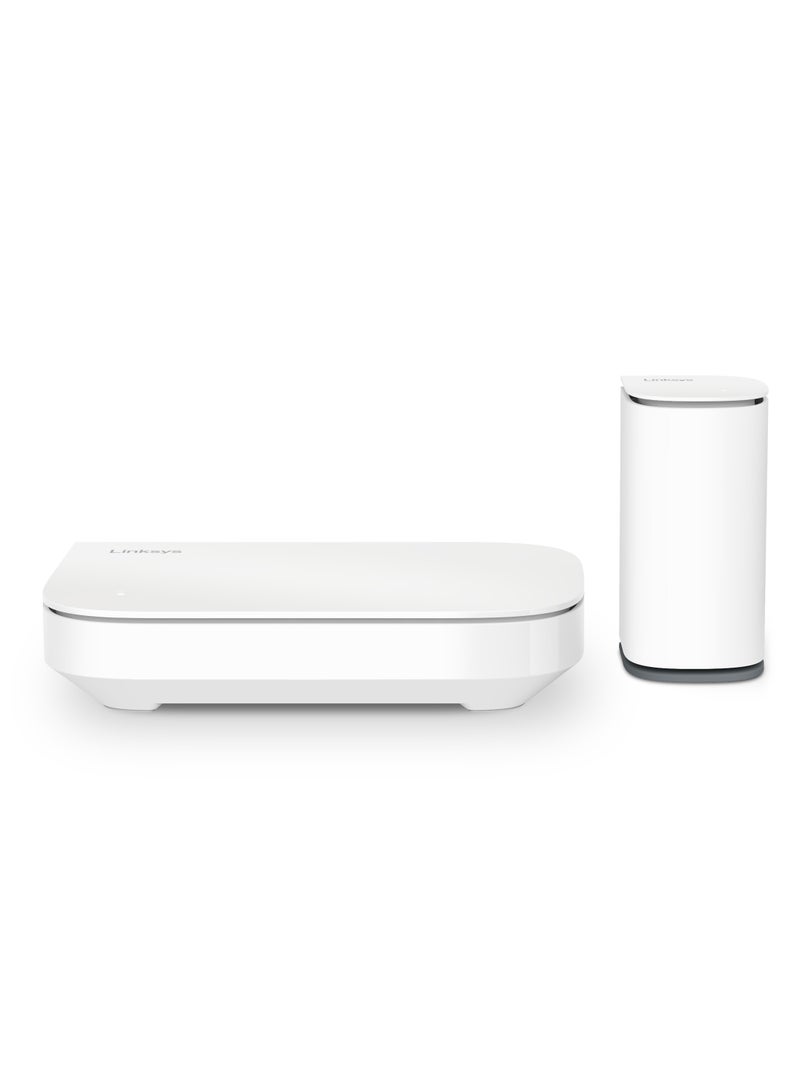 لينكسيس مجموعة Velop Micro Mesh WiFi 6 Router + Node Dual Band AX3000 | نظام Cognitive Mesh بسرعة 2.5 جيجابت في الثانية، إعداد بسيط، تغطية تصل إلى 4000 قدم مربع وما يصل إلى 150 جهازًا، عبوة من قطعتين | 1 جهاز توجيه، 1 Node  - Image 3