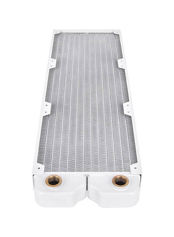 ثيرمال تيك Pacific SR360 Radiator, 28mm Thick, 3x 120mm fans Compatible, 17 FPI Copper Fins, 12 Flats Tubes, Detachable Side Panels, Snow | CL-W413-CU00WT-A  - Image 4