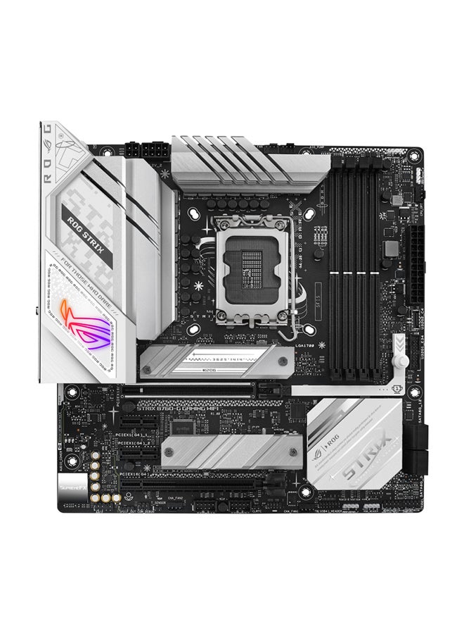 أسوس - لوحة أم ROG STRIX B760-G GAMING WIFI LGA1700، Intel B760، 4x DIMM DDR5، سعة قصوى تصل إلى 192 جيجابايت، Wi-Fi 6E | BT 5.3، 2x M.2، PCIe 5.0 x16، Intel 2.5Gb ETH، 1x DP | 1x HDMI | 90MB1EQ0-M0EAY0 - Image 1