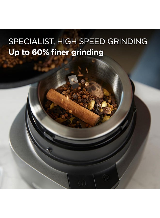 KENWOOD - 2-in-1 Chopper + Grinder — 1000W Powerful Metal Grinder & Electric Chopper with Ever sharp Quad blades, 900ml Bowl Capacity, Dripper Pro & Spatula for Wet Chopping & Dry Grinding 500 ml 800 W CHP80.000SI Grey - Image 1