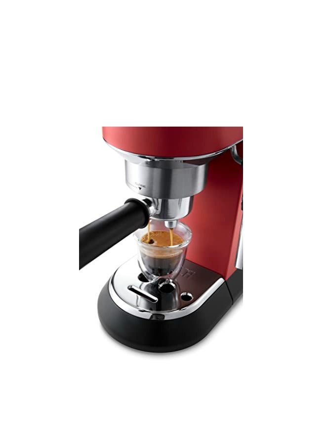 De'Longhi Dedica Style Pump Espresso Machine (Bundle) 1.1 L 1350 W EC685.R+KG79 Red + Black - Image 2