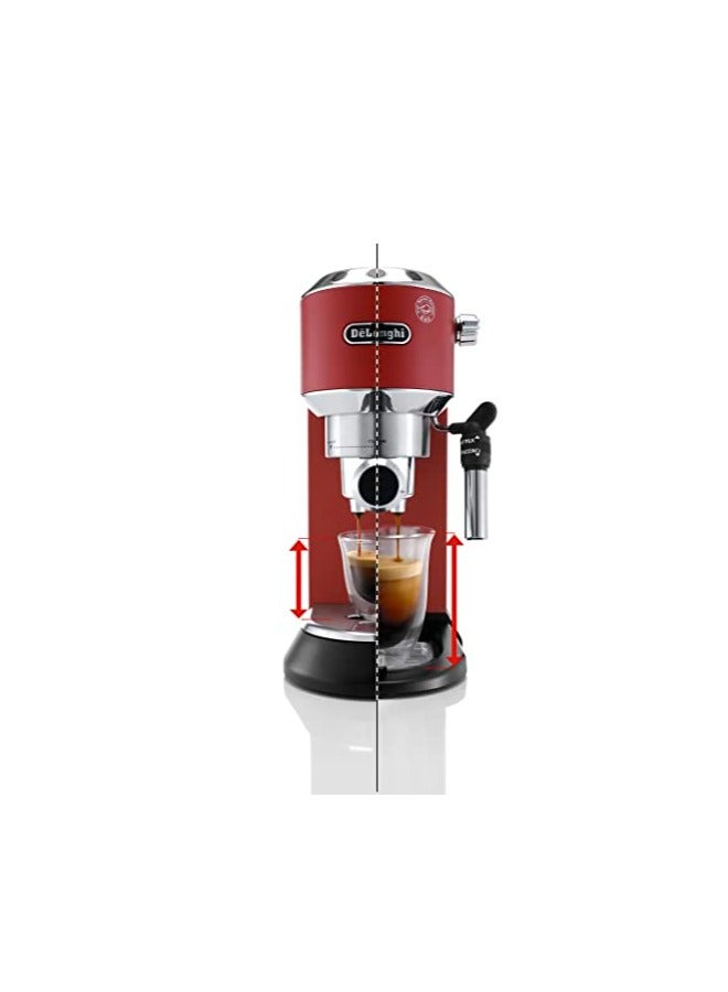 De'Longhi Dedica Style Pump Espresso Machine (Bundle) 1.1 L 1350 W EC685.R+KG79 Red + Black - Image 5
