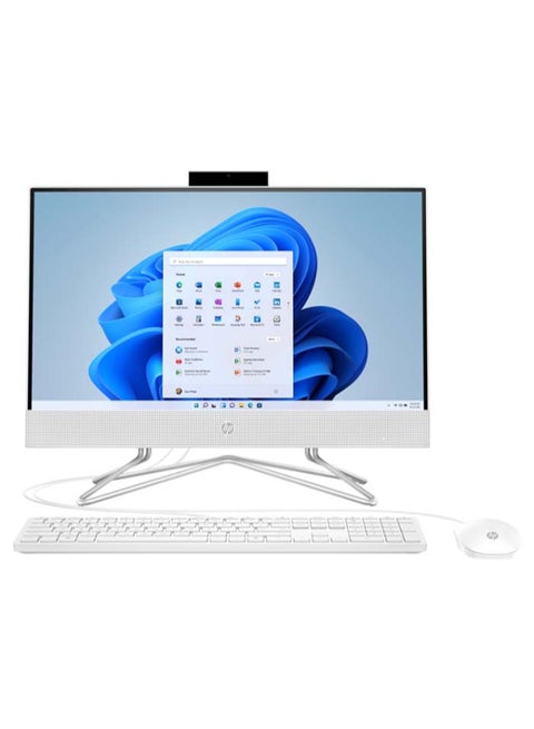 200 G4 22 All-in-one Desktop With 21.5-Inch Display, Core i5-1235U Processor/8GB RAM/256GB SSD/Intel UHD Graphics/DOS(Without Windows) English/Arabic White