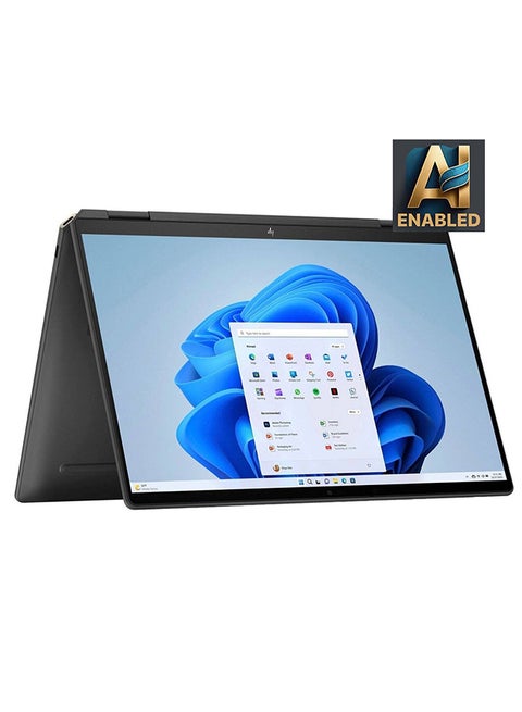 كمبيوتر محمول Spectre x360 2 في 1 بشاشة مقاس 14 بوصة ومعالج Core Ultra 7 155H وذاكرة وصول عشوائي 16 جيجابايت ومحرك أقراص SSD سعة 1 تيرابايت وبطاقة رسومات Intel Arc وWindows 11