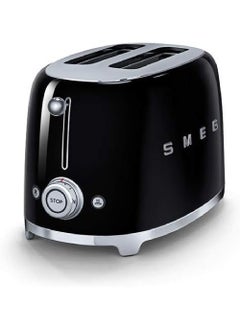 smeg Smeg Tsf01Bluk Retro 2 Slice Toaster, 6 Browning Levels, Extra-Wide Bread Slots, Defrost And Reheat Functions, Removable Crumb Tray, 950 W, Black"Min 1 year manufacturer warranty" 950 W Tsf01Bluk Black  - Image 4