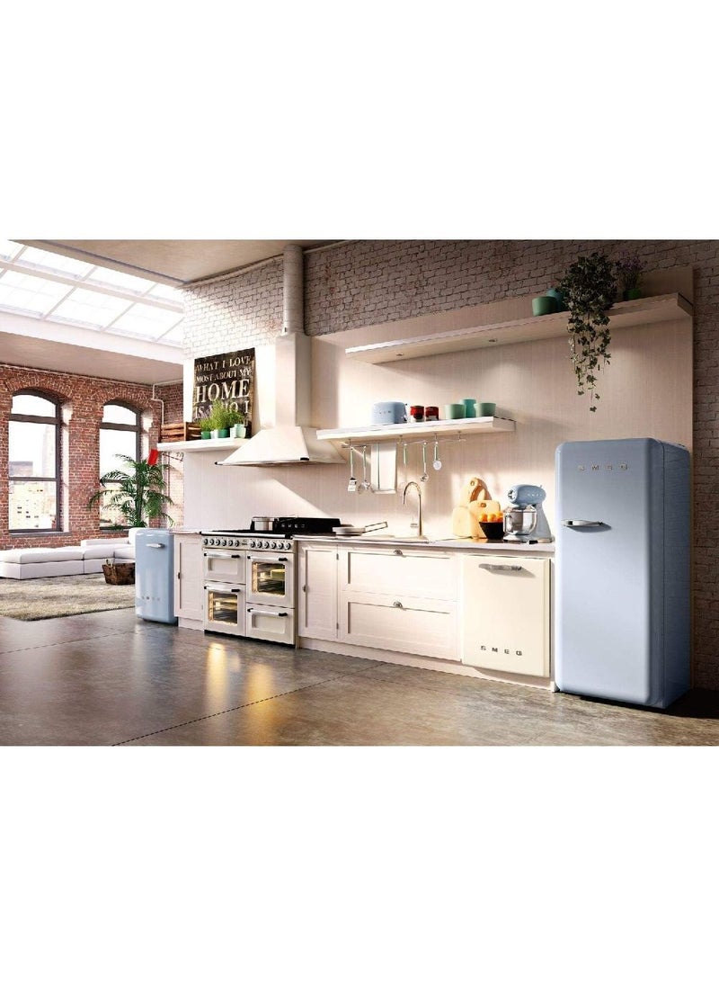 smeg - Smeg TSF01PBUK, 50's Retro Style 2 Slice Toaster,6 Browning Levels,2 Extra Wide Bread Slots, Defrost and Reheat Functions, Removable Crumb Tray, Pastel Blue, 1 Year Warranty 100 W TSF01PBUK Blue - Image 1
