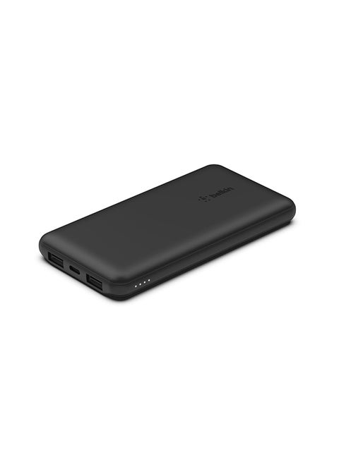 Belkin Boostcharge Plus 10K Portable Charger Power Bank (10,000 Mah With Integrated Lightning (Mfi) And Integrated Usb-C Cables And Additional Usb-C Charging Port) - Black