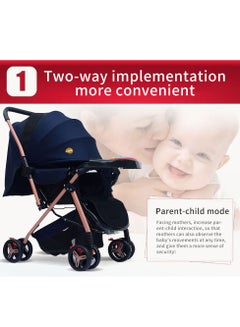 Kidle Baby Strollers, Two Way Push, Foldable Compact Travel Strollers, Pushchair with Storage Basket  - Image 2