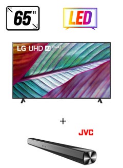 LG 65 inch 4K UHD TV With AI ThinQ, Dolby Vision, HDR10 With 2.0 Channel 600 Watts Soundbar, Bluetooth, USB, FM Radio 65UR78006LL+SOUNDBAR Black 65UR78006LL+SOUNDBAR Black  - Image 1