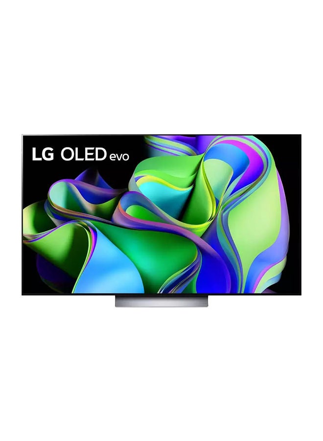 إل جي - تلفزيون evo C3 الذكي 55 بوصة 4K 2023 مع جهاز تحكم سحري، HDR + 2.0CH Soundbar Plus بلوتوث، USB، راديو Fm مع 600 واط PMPO - Image 1