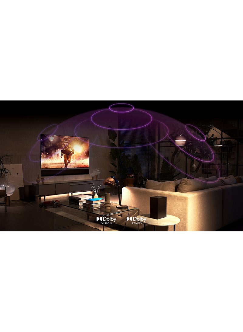 55 inch 4K OLED TV With Dolby Vision, HDR10 With 2.0 Channel 600 Watts Soundbar, Bluetooth, USB, FM Radio OLED55CS3VA+SOUNDBAR Black