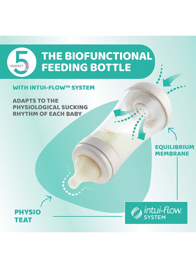 Chicco Perfect 5 Feeding Bottle 150, Slow Flow, 0 Months+, Silicone, Blue  - Image 5