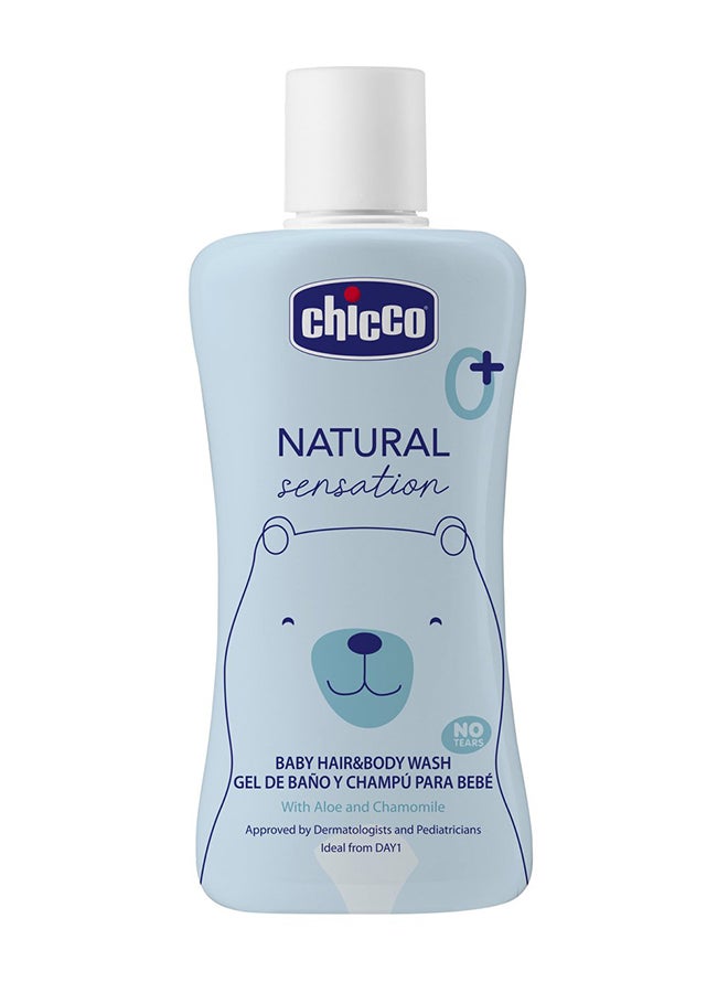 Chicco Natural Sensation Baby Hair And Body Wash No Tears 200ml 0 Months+  - Image 1