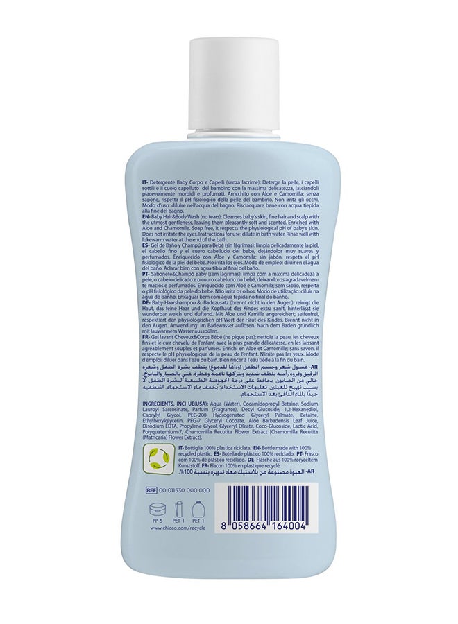 Chicco Natural Sensation Baby Hair And Body Wash No Tears 200ml 0 Months+  - Image 2