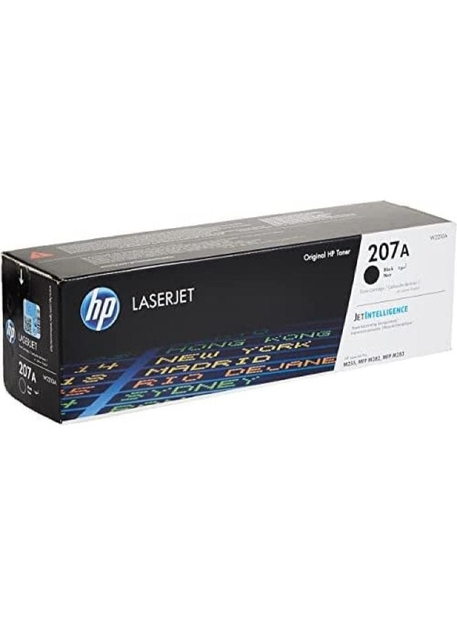 HP 207A Black Original LaserJet Toner Cartridge (W2210A), Works With HP LaserJet Pro M255, M282, M283 Printers Black  - Image 1