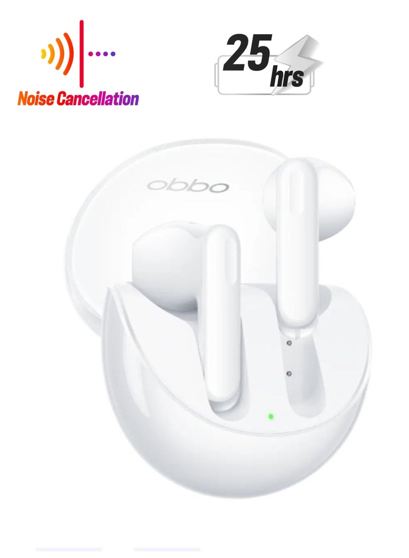 OPPO Enco Air 3 White Wireless Headphone Bluetooth 5.3 IP54 Dust and Water Resistance 13.4mm Large Composite Driver White  - Image 1