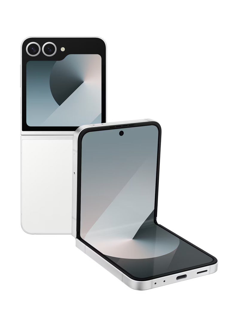 سامسونج جالكسي زد فليب 6 ثنائي الشريحة باللون الأبيض وذاكرة وصول عشوائي سعة 12 جيجابايت وذاكرة داخلية سعة 256 جيجابايت ويدعم تقنية الجيل الخامس - إصدار الشرق الأوسط - Image 1