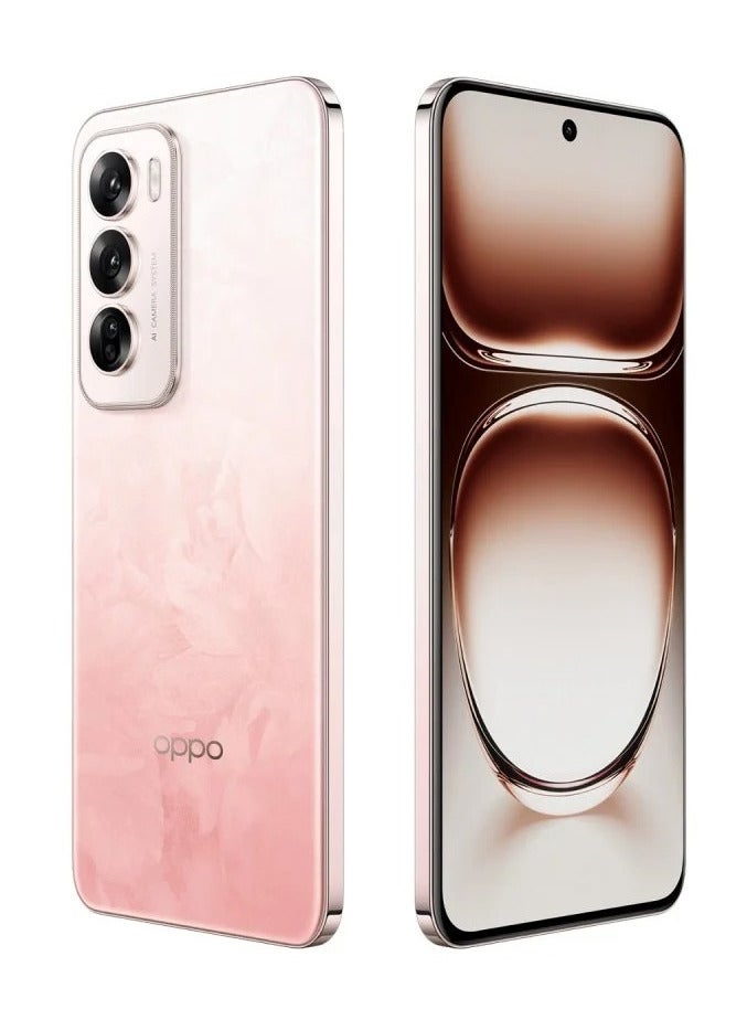 OPPO - Reno12 AI Imaging Smartphone, 12GB RAM + 512GB Storage, Dimensity 8250 Star Speed Flagship Chip, Four-Curve Soft-Edge Straight Screen, Soft Peach China Version - Image 1