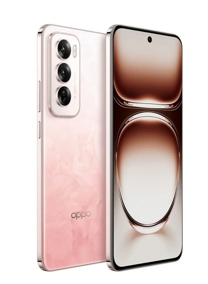 OPPO - Reno12 AI Imaging Smartphone, 12GB RAM + 512GB Storage, Dimensity 8250 Star Speed Flagship Chip, Four-Curve Soft-Edge Straight Screen, Soft Peach China Version - Image 1