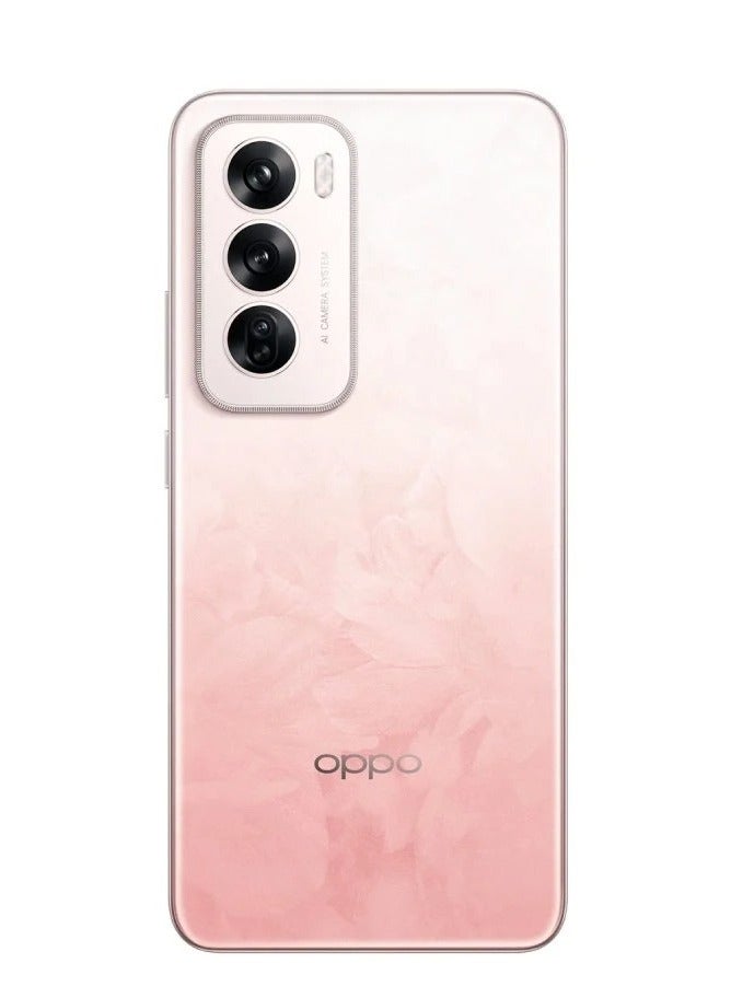 OPPO - Reno12 AI Imaging Smartphone, 12GB RAM + 512GB Storage, Dimensity 8250 Star Speed Flagship Chip, Four-Curve Soft-Edge Straight Screen, Soft Peach China Version - Image 1