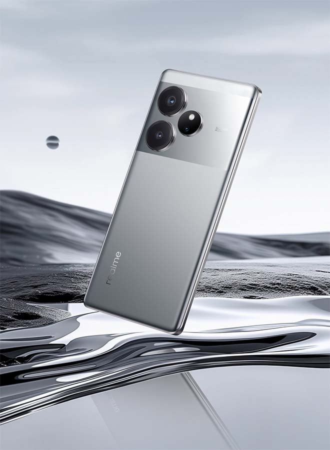 realme - GT6 Dual SIM Fluid Silver 12+12GB RAM 256GB 5G - Middle East Version - Image 1