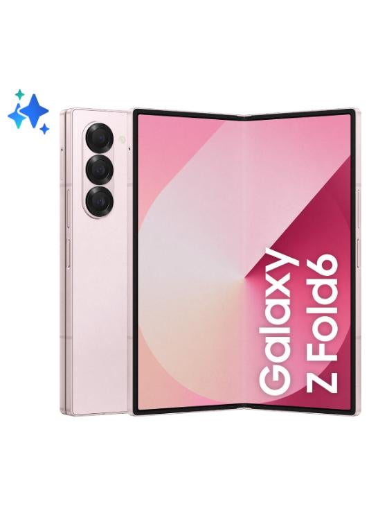 سامسونج هاتف Galaxy Z Fold 6 ثنائي الشريحة، باللون الوردي، وذاكرة الوصول العشوائي (RAM) سعة 12 جيجابايت، وذاكرة تخزين داخلية 256 جيجابايت، يدعم تقنية 5G - إصدار الشرق الأوسط - Image 1