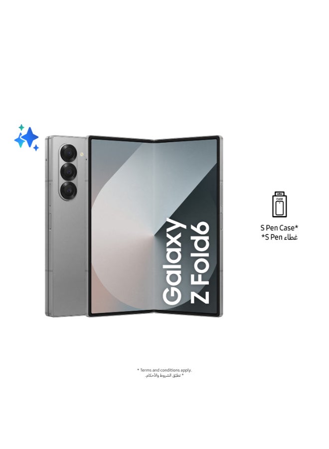 سامسونج هاتف Galaxy Z Fold 6 ثنائي الشريحة بلون فضي وذاكرة وصول عشوائي (RAM) سعة 12 جيجابايت وذاكرة تخزين داخلية 256 جيجابايت يدعم تقنية 5G - إصدار الشرق الأوسط - Image 3