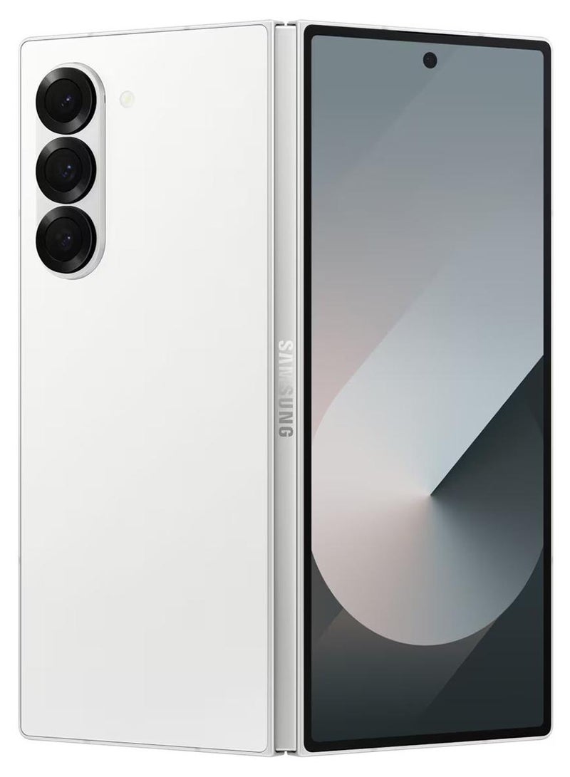 سامسونج جالكسي زد فولد 6 ثنائي الشريحة باللون الأبيض وذاكرة وصول عشوائي سعة 12 جيجابايت وذاكرة داخلية سعة 256 جيجابايت ويدعم تقنية الجيل الخامس - إصدار الشرق الأوسط - Image 1
