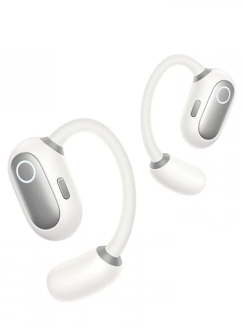 Baseus - Baseus Eli Sport 1 Open Ear Wireless Earphones IPX4 Waterproof TWS ENC Microphones Detachable Neckband - White ابيض - Image 1