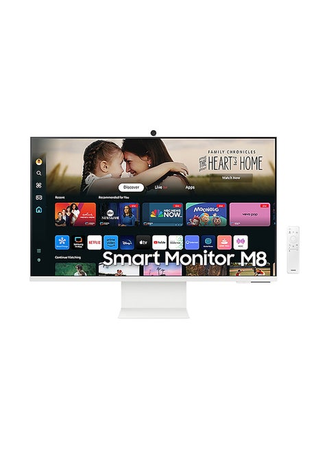 32 inch M80D Smart Monitor, 4K UHD VA Display, 60Hz Refresh Rate, 4ms (GtG) Response Time, Wi-Fi 5 & BT 5.2 Connectivity, Built-In Speaker, Tizen Operating System | LS32DM801UMXUE White