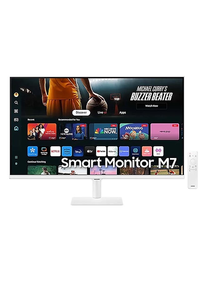 Samsung - 32 inch M7 M70D Smart Monitor 4K UHD VA Display, 60Hz Refresh Rate, 4ms (GtG) Response Time, WiFi 5 & BT 5.2 Connectivity, Built-In Speakers, Tizen Operating System | LS32DM703UMXUE White - Image 1