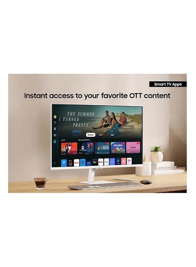 Samsung - 32 inch M7 M70D Smart Monitor 4K UHD VA Display, 60Hz Refresh Rate, 4ms (GtG) Response Time, WiFi 5 & BT 5.2 Connectivity, Built-In Speakers, Tizen Operating System | LS32DM703UMXUE White - Image 1