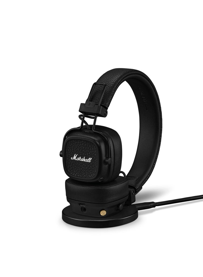 Marshall - Major V Bluetooth Headphones - Foldable Wireless Headphones Bluetooth With 100+ Hours Of Playtime Black - Image 1
