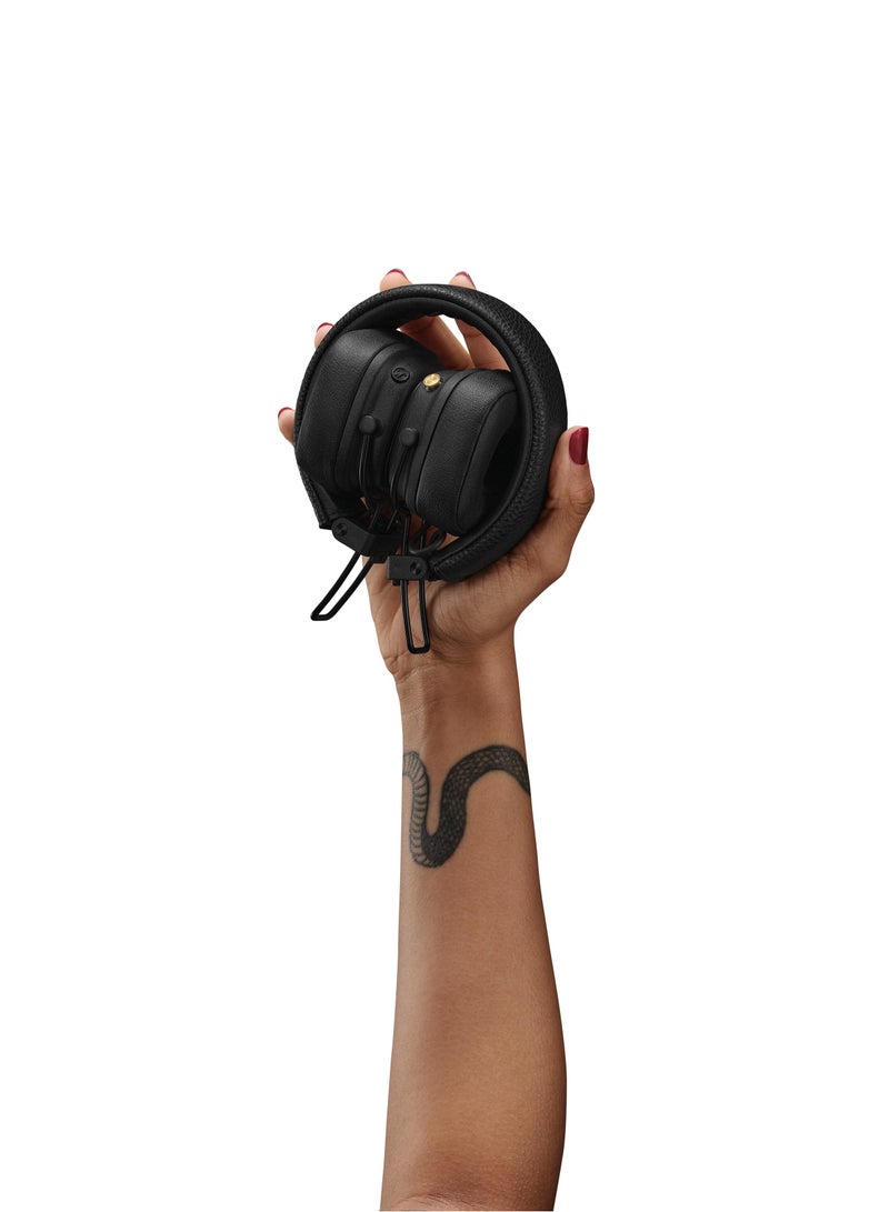 Marshall Major V Bluetooth Headphones - Foldable Wireless Headphones Bluetooth With 100+ Hours Of Playtime Black - Image 3